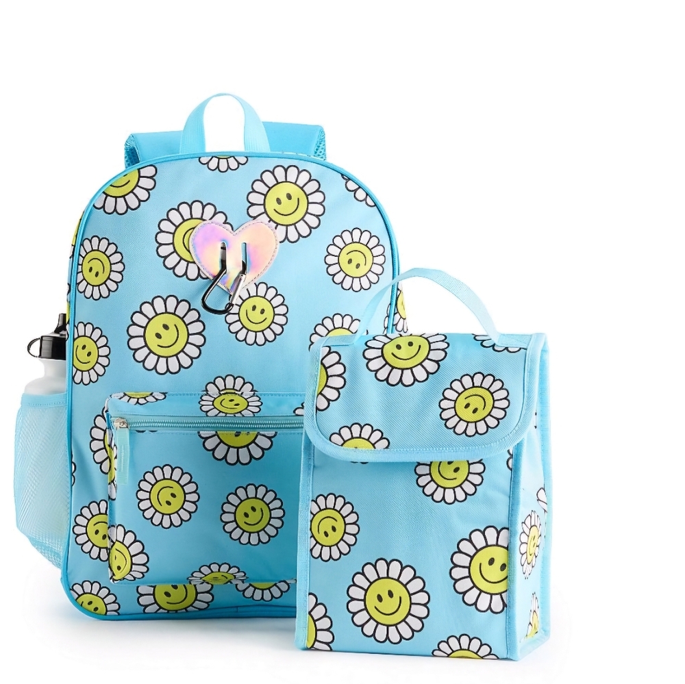 SMILEY SUNFLOWER 6PC BACK PACK SET - Picture 2 of 5
